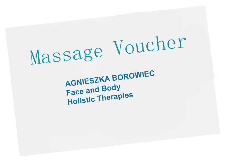 Massage Gift Voucher, Agnieszka Borowiec, Face and Body Holistic Therapies